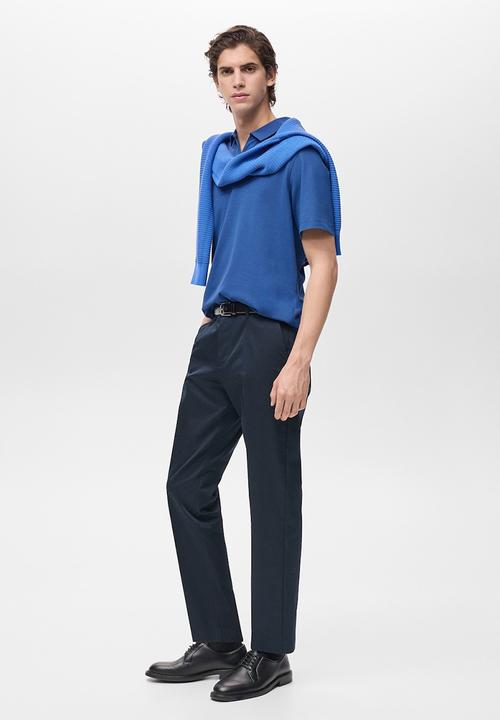 MANGO - Poloshirt TAGA - Light Pastel Blue