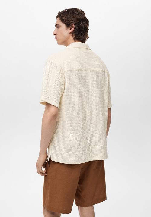 MANGO - Poloshirt CROCHI - Light Beige