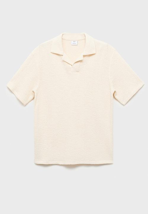 MANGO - Poloshirt CROCHI - Light Beige