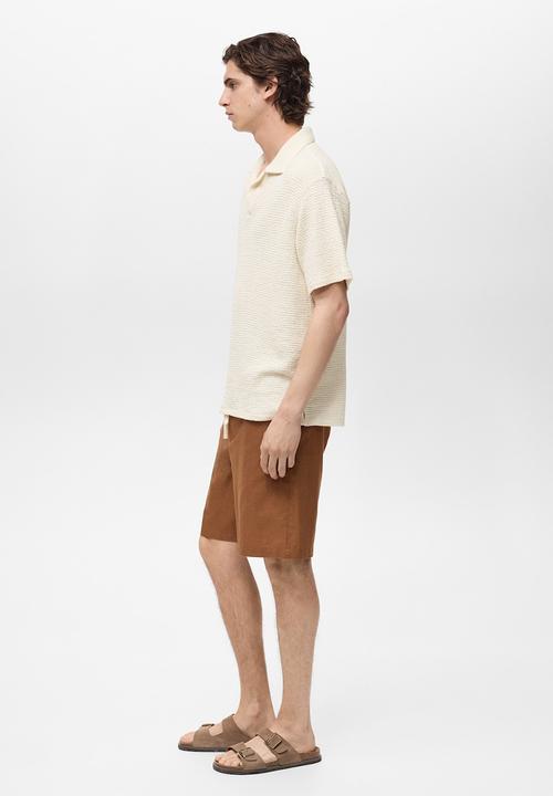 MANGO - Poloshirt CROCHI - Light Beige