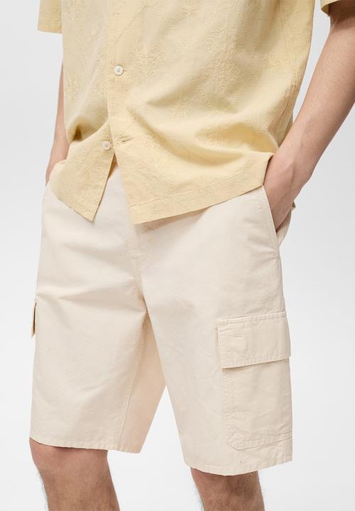 MANGO - Bermudas CONCA - Light Beige