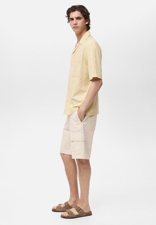 MANGO - Bermudas CONCA - Light Beige