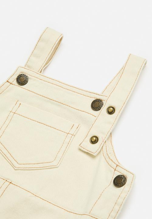 Pop Candy - Dungaree romper - ecru