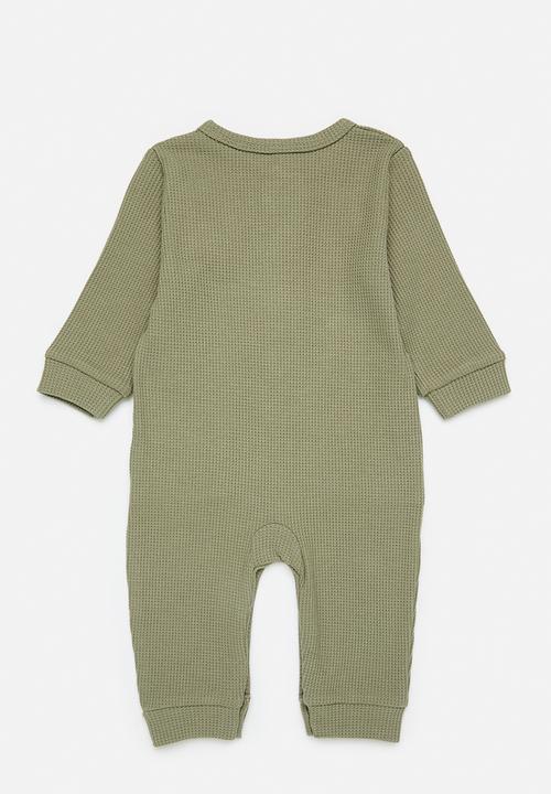 Pop Candy - Half button romper - green