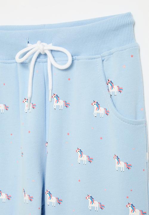 Pop Candy - Printed jogger-light blue