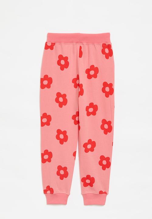 Pop Candy - Floral printed jogger-pink