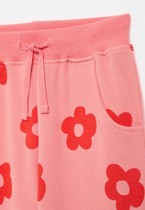 Pop Candy - Floral printed jogger-pink