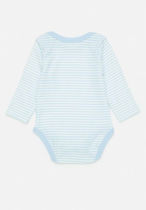 Pop Candy - Striped body vest - blue & white