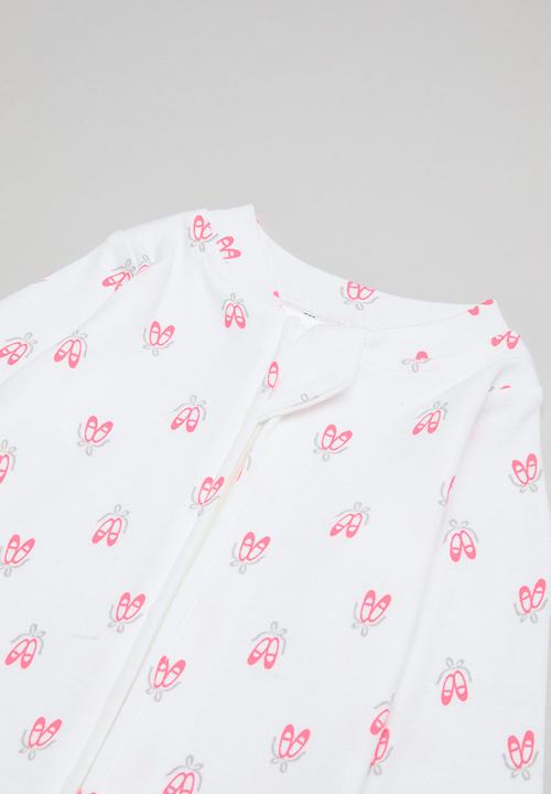 Pop Candy - Printed sleep suit - white & pink