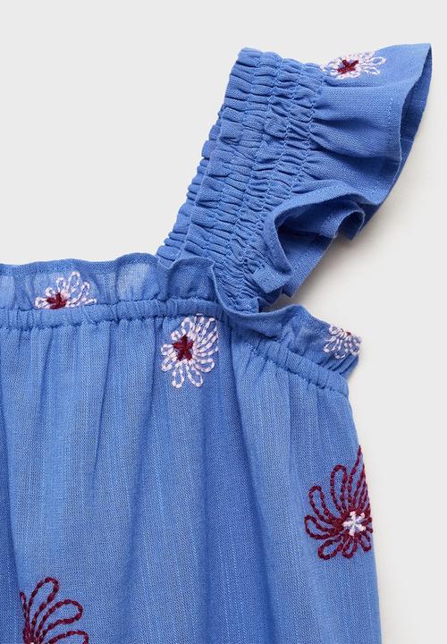 MANGO - Dress Paipai - Medium Blue