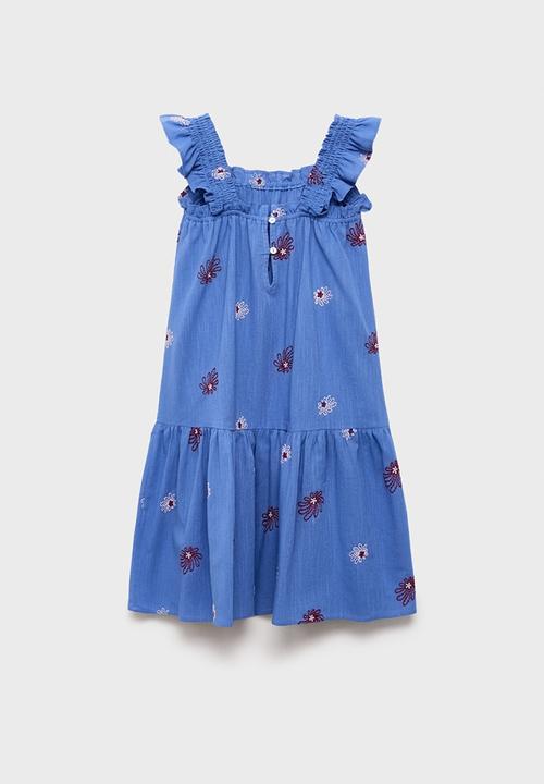 MANGO - Dress Paipai - Medium Blue