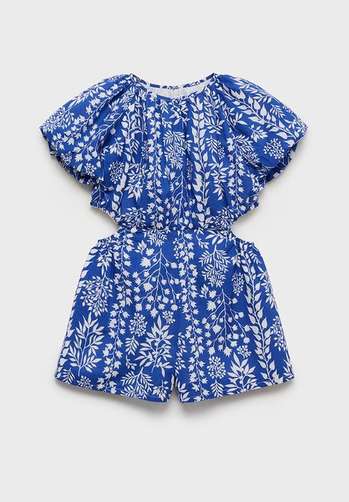 MANGO - Jumpsuit Padthai - Medium Blue