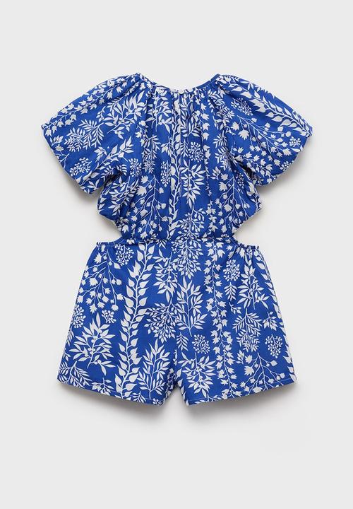 MANGO - Jumpsuit Padthai - Medium Blue