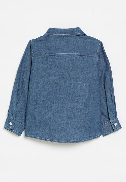 Pop Candy - Denim shirt - indigo blue
