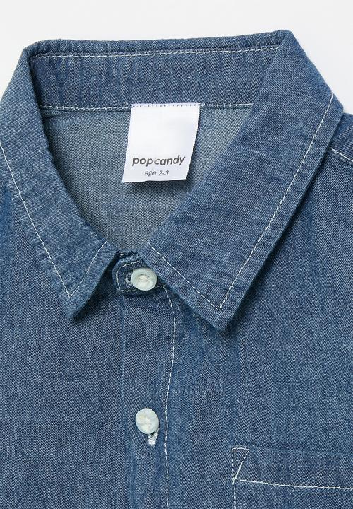 Pop Candy - Denim shirt - indigo blue