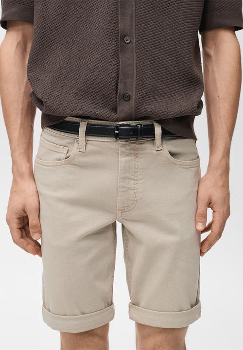 MANGO - Bermudas NEPTO - Light/Pastel Brown
