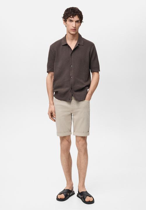 MANGO - Bermudas NEPTO - Light/Pastel Brown