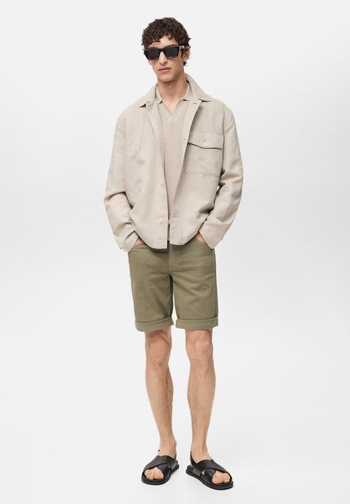 MANGO - Bermudas NEPTO - Beige/Khaki