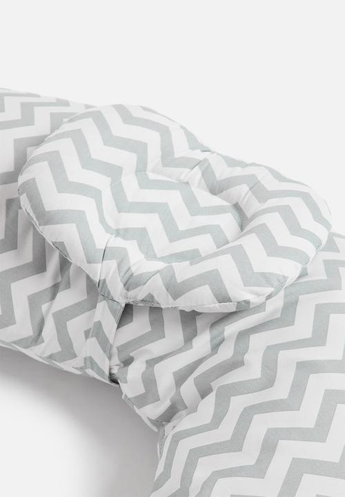 Pop Candy - Printed baby pillow - grey & white