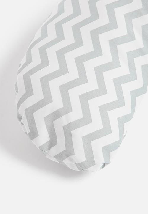 Pop Candy - Printed baby pillow - grey & white