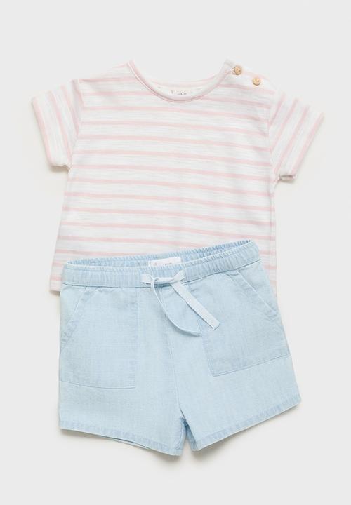 MANGO - Shorts azur - pastel blue
