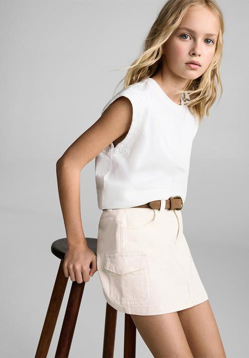 MANGO - Skirt danbury - light beige