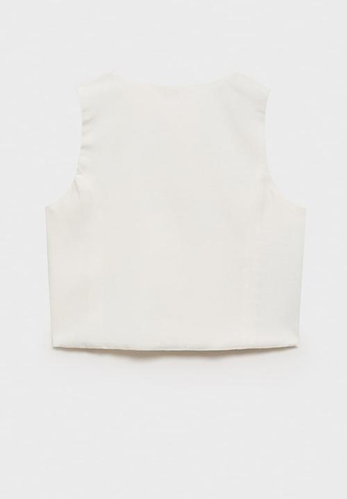 MANGO - Vest charles - white