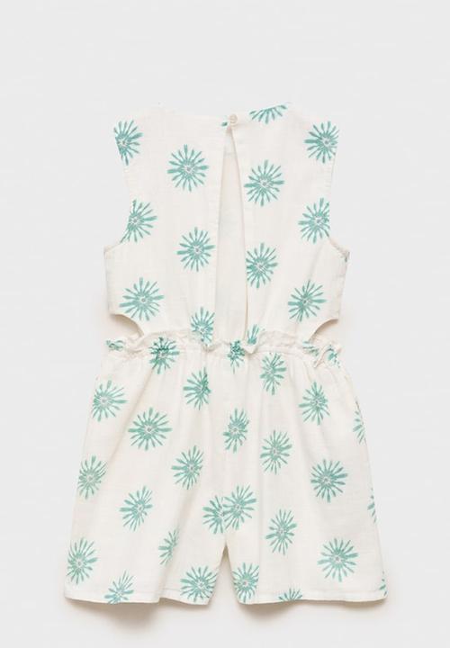 MANGO - Jumpsuit fruit - white