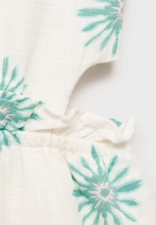 MANGO - Jumpsuit fruit - white