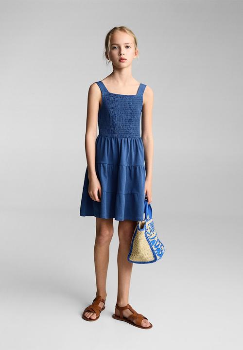MANGO - Dress smock - medium blue