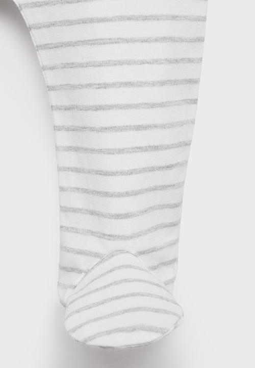 MANGO - Leggings stripepo - natural