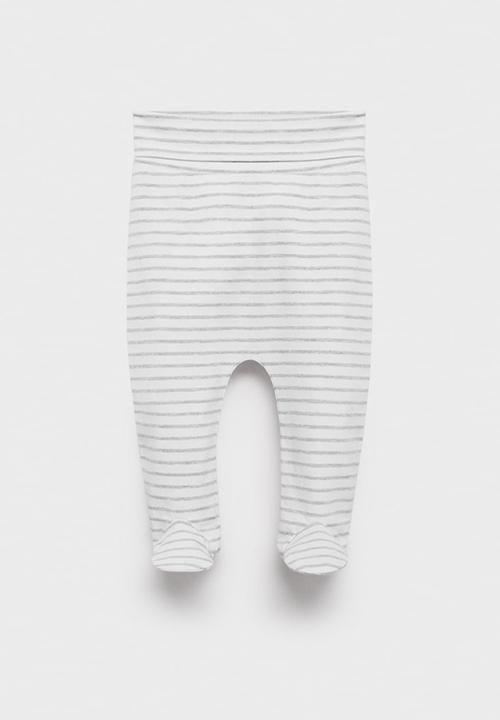 MANGO - Leggings stripepo - natural
