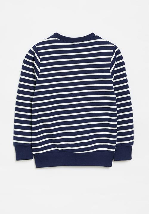 Pop Candy - Stripe sweatshirt - blue & white