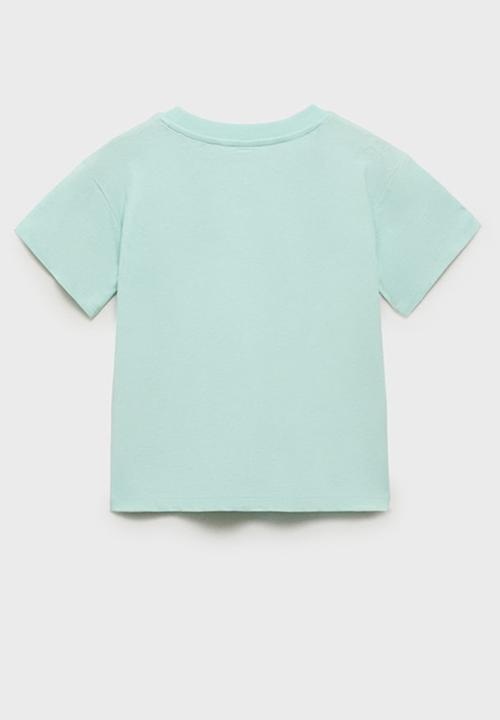 MANGO - T-shirt bolsi - light pastel green