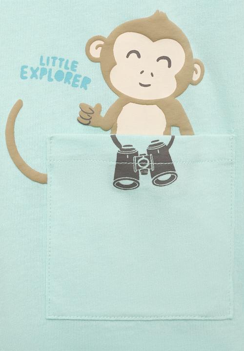 MANGO - T-shirt bolsi - light pastel green