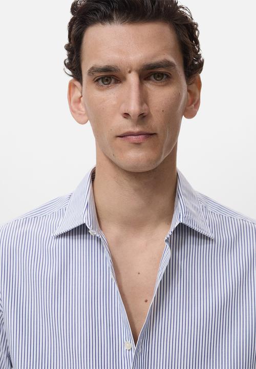 MANGO - Shirt FORTE - Medium Blue
