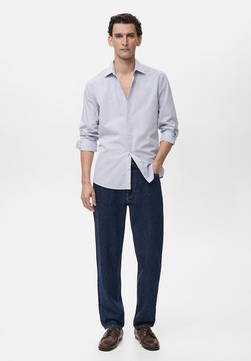 MANGO - Shirt FORTE - Medium Blue