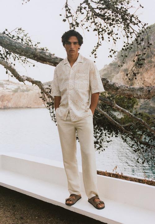 MANGO - Trousers RUSTIC - Light Beige