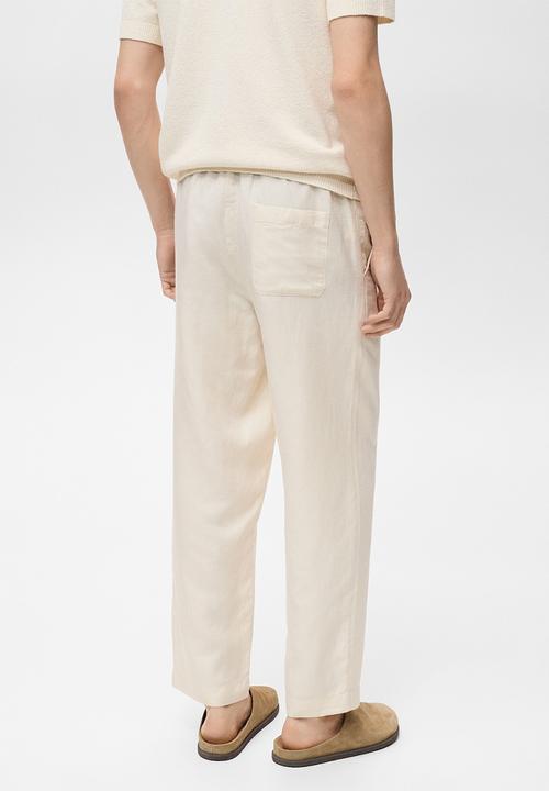 MANGO - Trousers RUSTIC - Light Beige