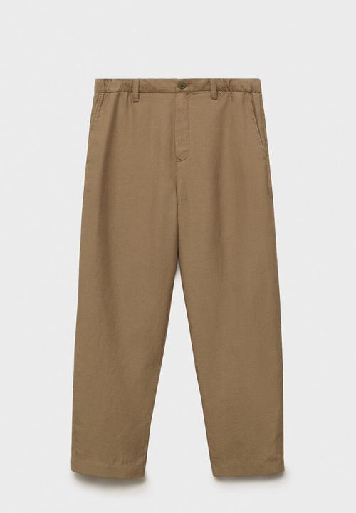 MANGO - Trousers RUSTIC - Dark Yelow