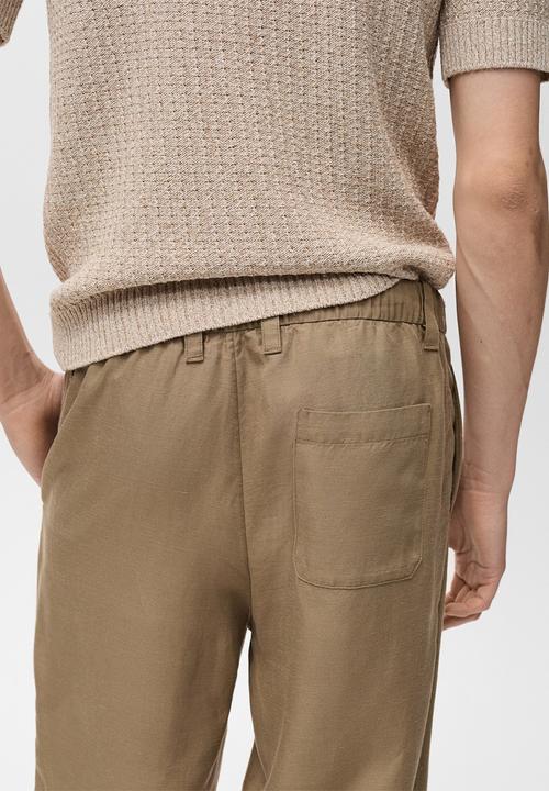 MANGO - Trousers RUSTIC - Dark Yelow