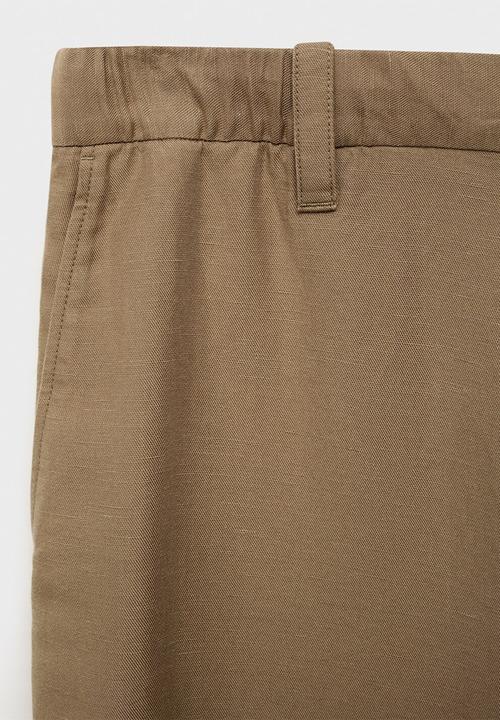 MANGO - Trousers RUSTIC - Dark Yelow