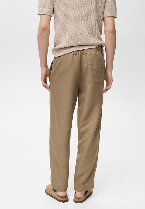 MANGO - Trousers RUSTIC - Dark Yelow