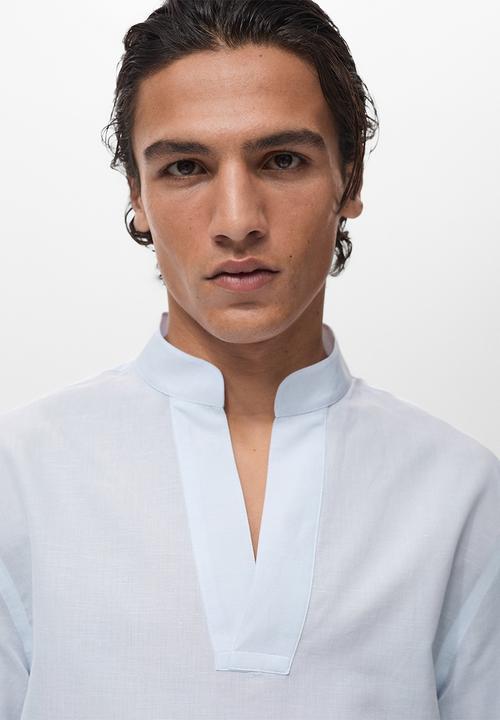 MANGO - Shirt NANTES - Light/Pastel Blue