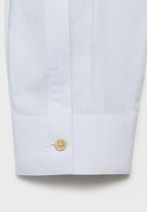 MANGO - Shirt NANTES - Light/Pastel Blue