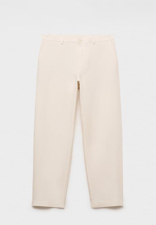 MANGO - Trousers RUSTIC - Light Beige