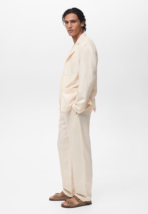 MANGO - Trousers RUSTIC - Light Beige