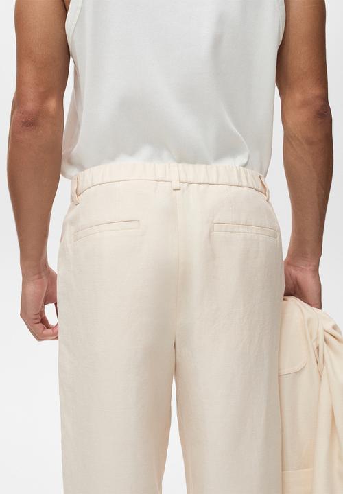 MANGO - Trousers RUSTIC - Light Beige