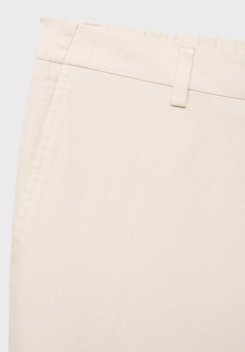MANGO - Trousers RUSTIC - Light Beige