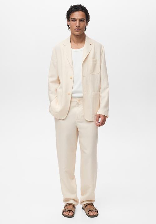 MANGO - Trousers RUSTIC - Light Beige
